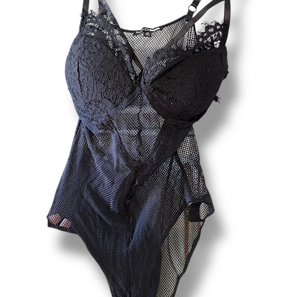 Elegant Black Lace Bodysuit